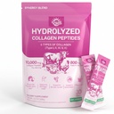 Multi Collagen Peptides Powder - 10g Hydrolyzed Collagen Peptides Type I, II, III, V & X with Biotin, Hyaluronic Acid & Prebiotics, Support Hair, Skin, Nail, Bone & Digestive Health, Non-GMO丨30 Sticks