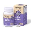 Renzo's Smile Patrol Dissolvable Probiotics for Kids, Sugar-Free - Kids Oral Health Supplement with 4 Probiotic Strains & L-Arginine for Healthy Teeth & Gums - 30 Melty Tabs, Green Apple Flavor