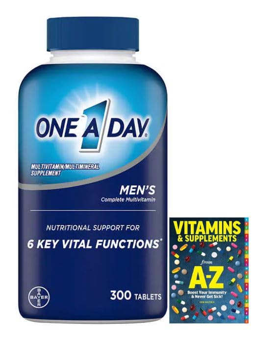 Adventure Home Men's Health Formula Multivitamin, Tablet, (300 Count)+Better Guide Vitamins Supplements (Book Printed) Free Include