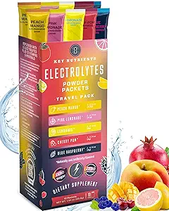 KEY NUTRIENTS Multivitamin Elektrolyte Pulver Kein Zucker - Collagen Peptide Endurance & Energy Supplement - Hydration Powder - No Calories - Multi Collagen Supplements Kollagen für Haare - Made in USA
