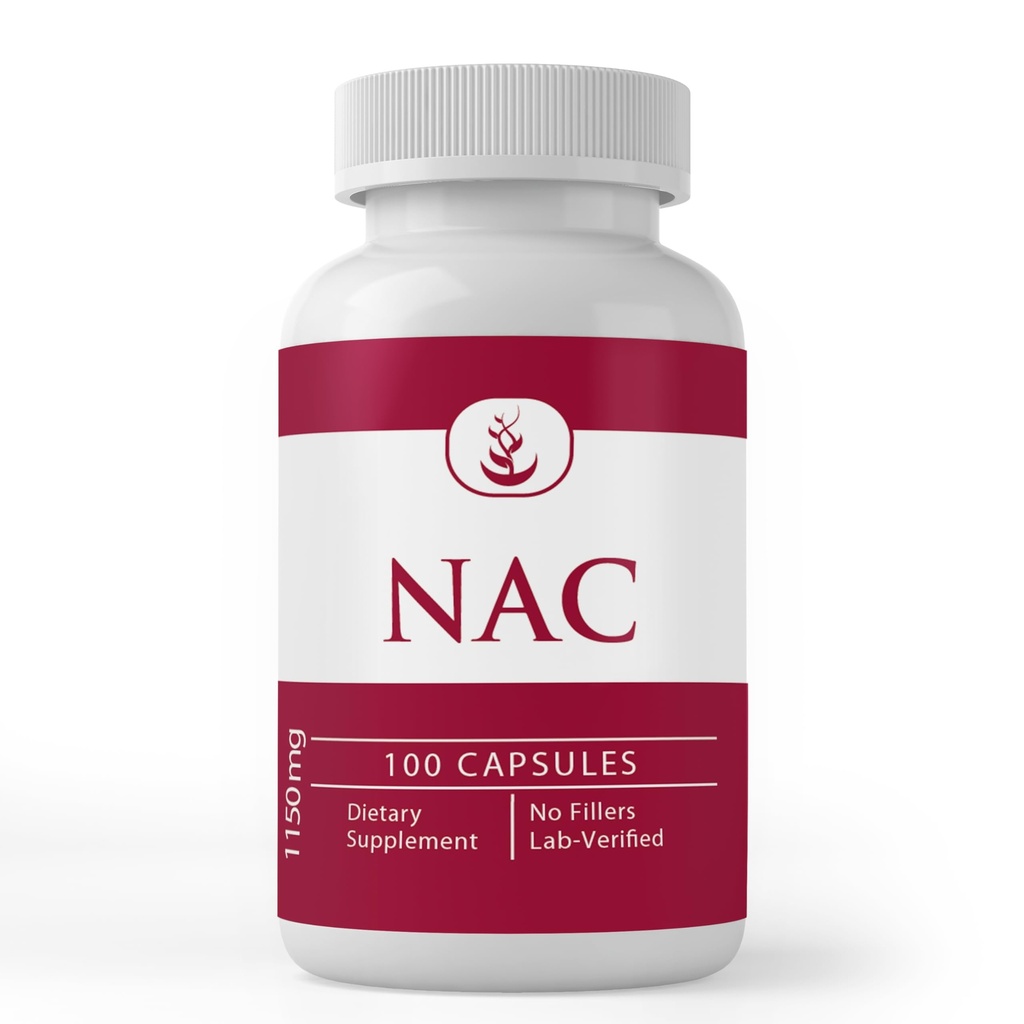PURE ORIGINAL INGREDIENTS N-Acetyl L-Cystein NAC, (100 Kapseln) Immer rein, keine Additive oder Füllstoffe, Lab Verified
