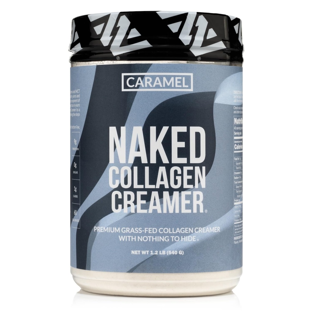 Naked Collagen Coffee Creamer - Caramel Collagen Creamer Für Kaffee - Dairy-Free, Glutenfrei, GMO-frei - Unterstützung Haar, Haut und Nägel - 40 Servierungen