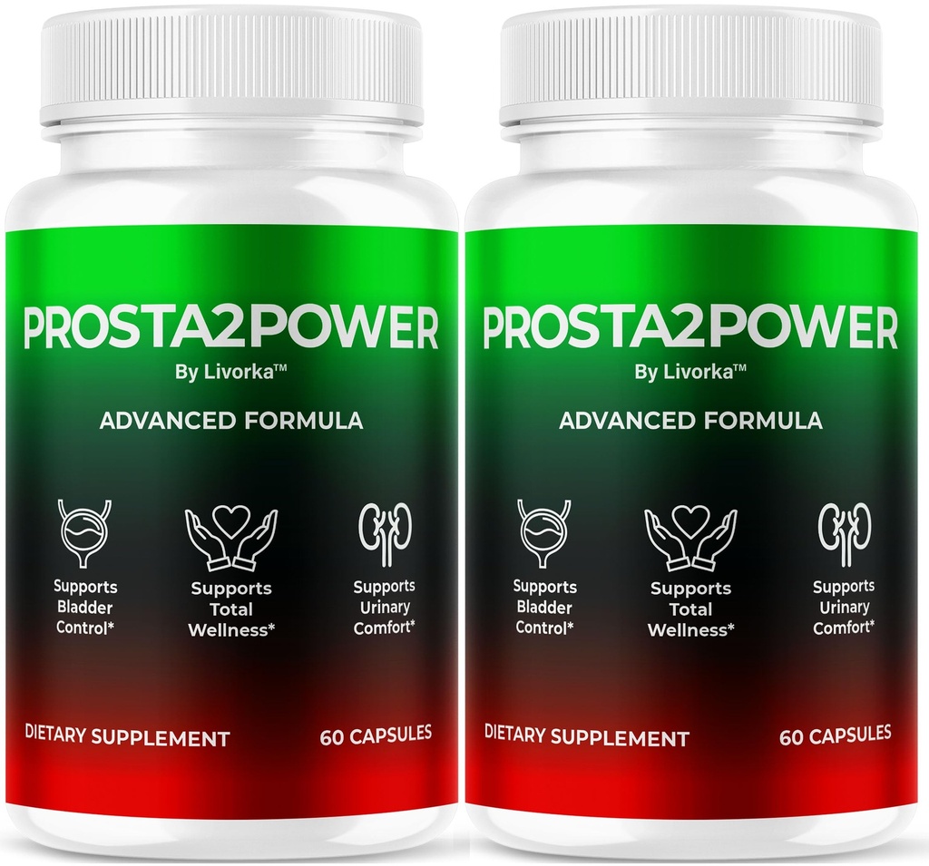 (2 Pack) Prosta2Power Capsules - Daily Support Advanced Formula Natural Premium Ingredients - Maximum Strength, Prosta2power Pills for Overall Health & Wellness, 120 Capsules for 2 Months