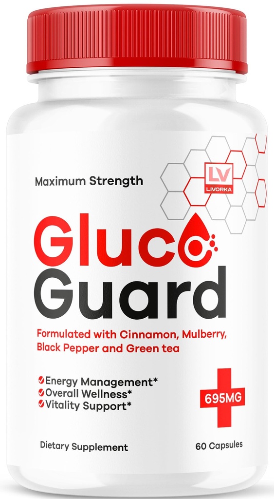 GlucoGuard Capsules - Official GlucoGuard Advanced Blood Support Formula, Natural GlucoGuard Pills Maximum Strength, GlucoGuard Health & Wellness Vitamin Supplement, 30 Capsules for 1 Month