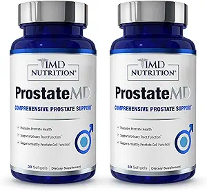 1MD Nutrition ProstateMD Saw Palmetto Prostate Support Supplement - Unterstützung für Urinary Tract und Frequent Badezimmer Urges | 60 Softgels (2-Pack)