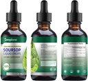 Soursop Bitters Flüssigkeitstropfen,Vitamin C, Ballaststoffe, Glutenfrei,120ml, 4 Fl Oz (3 Pack)