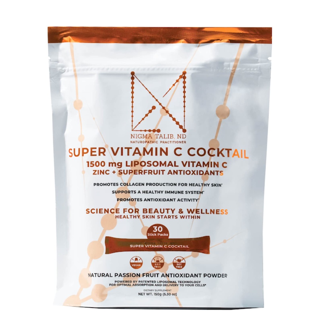 DR. NIGMA Super Vitamin C Cocktail Powder | Science-Based Beauty and Wellness | Powerful Combo of Vital Nutrients to Support Optimal Health and Vitality | 30 Servings | 5.30 oz | Berry Flavor