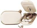 MURRI&MURRDI Small Pill Cutter, Pill Splitter Pille Cutter für kleine oder große Pillen, Portable Medicine Cutter für Pocket Purse Pill Holder Cutter für Vitamine, Tabletten, Medikamente (A Caramel)