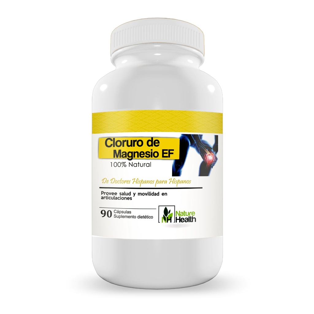 Magnesium Chloride – Muscle Relaxation & Bone Support – High Absorption Formula – 60 Capsules – Cloruro de Magnesio – Vegetarian, Non-GMO, Gluten-Free (1)