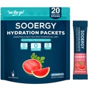 Electrolytes Powder Packets Sugar Free Hydration Packets, Liquid Daily IV Electrolyte Drink Mixex for Rehydration with Electrolytes, Vitamins, 0 Calorie, Watermelon Flavor, 20 Sticks