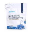 NuEthix Formulations NU-LYTES Electrolytes Hydration Packets, Zero Calories, Zero Sugar, Zero Carbs, Non-GMO, Electrolytes Powder Packets, Glycogen Replenishment, 15 Servings (Blue Raspberry)