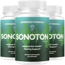 (3 Pack) Sonoton Capsules - Official Sonoton Ear Health Support Pills Premium Advanced Formula All Natural Supplement Multivitamin for Overall Ear & Hearing Wellness, 180 Capsules for 3 Months