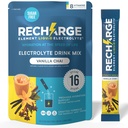 Recharge Element Liquid Electrolyte® Hydration Boost Formula-Vanilla Chai Electrolyte Powder Packets | Sugar Free, Keto Friendly Drink Mix for Rapid Rehydration, Sports Recovery & Travel (16 Servings)