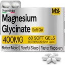 Magnesium Glycinate Softgels 400mg - 60 Soft Gels - High Absorption Magnesium Glycinate for Better Sleep, Muscle Recovery & Relaxation - Better Mood, Restful Sleep, Faster Recovery