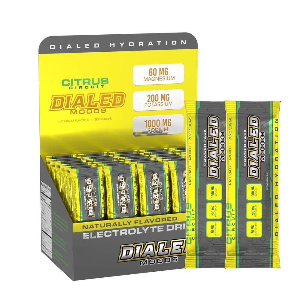 Electrolyte Powder - Citrus Circuit – Electrolyte Hydration Powder Packs, Sugar-Free Hydration for Athletes, Keto, Vegan, Boost Energy & Endurance, Convenient, 30 Single Serve Packs