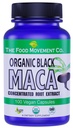 THE FOOD MOVEMENT CO. Black Maca 500mg 60 Kapseln - Organic, Non-GMO, Vegan, Gluten Free- Black Maca Root Supplement für Ganzkörper-Wellness