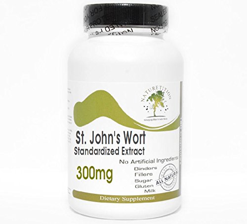 St. John's Wort Standardized Extract 300mg ~ 200 Capsules - No Additives ~ Naturetition Supplements