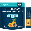 Electrolytes Powder Packets Sugar Free Hydration Packets, Liquid Daily IV Electrolyte Drink Mix for Rehydration with Electrolytes, Vitamins, 0 Calorie, Tropical Punch Flavor 20 Sticks