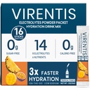 16 Sticks Electrolytes Powder Packets Sugar Free Hydration Packets Liquid Daily IV Electrolyte Drink Mix for Rehydration with 8 Electrolytes & 6 Vitamins, Low Sodium, Tropical Punch