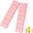 Sanderala 2Pack Wöchentliche Pille Organizer, extra große 7 Tage Pillen-Fälle, Tägliche Pille Box für Fischöl, Calcium Tabletten Ergänzungen und andere Vitamin Pillen