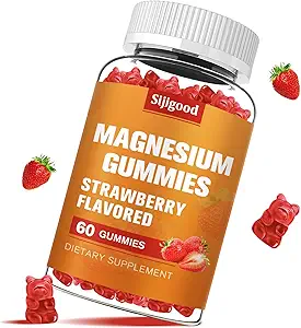 Hohe Absorption Magnesium Glycinate Gummies 600mg pro Servierung - 60 Vegan-Gummien - Fördert gesunde Entspannung, Muskel, Knochen, & Energie Unterstützung für Erwachsene