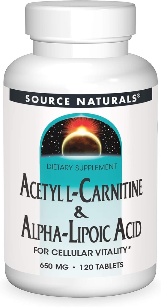 Quelle Naturals Acetyl L-Carnitin & Alpha-Lipoic Acid 650mg- 120 Tabletten