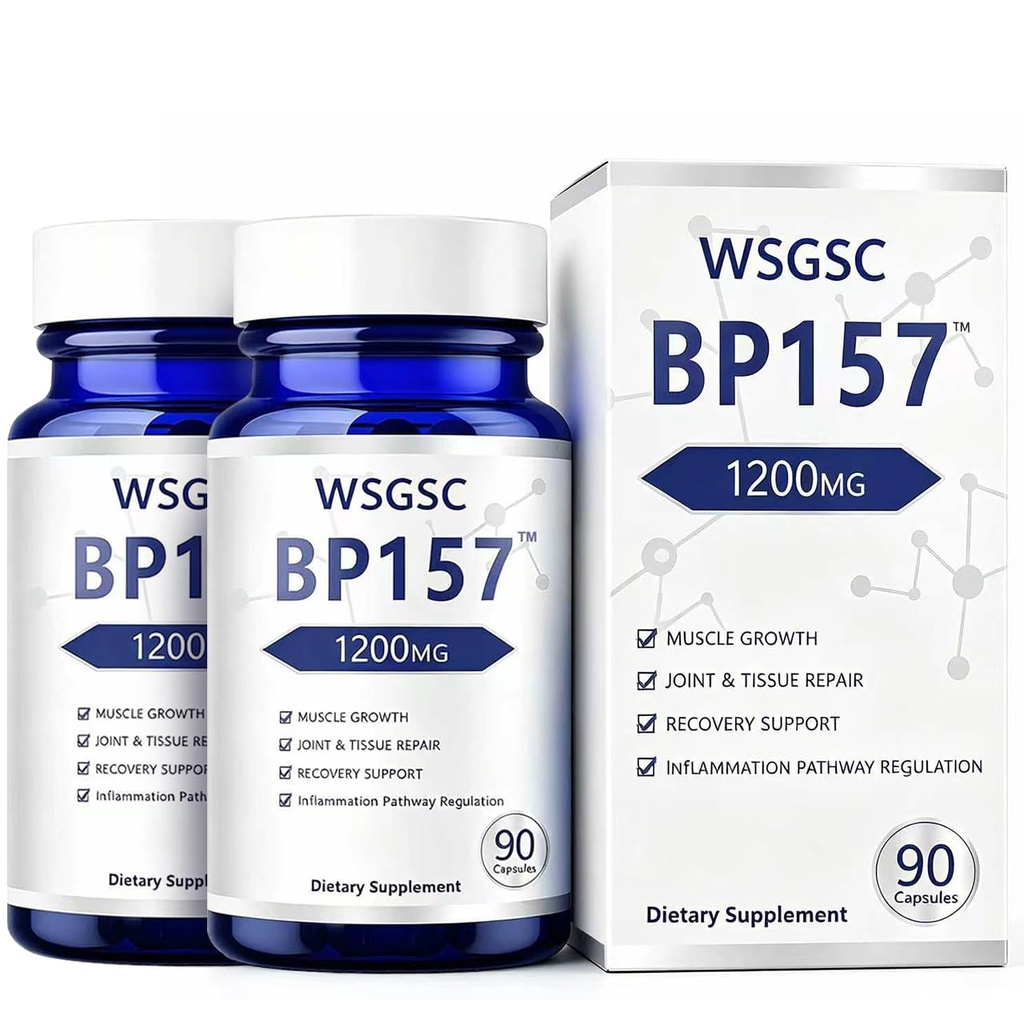 BP-157 Collagen Peptides Capsules 1200mg -180 Count Supports Muscle Growth, Tissue Repair