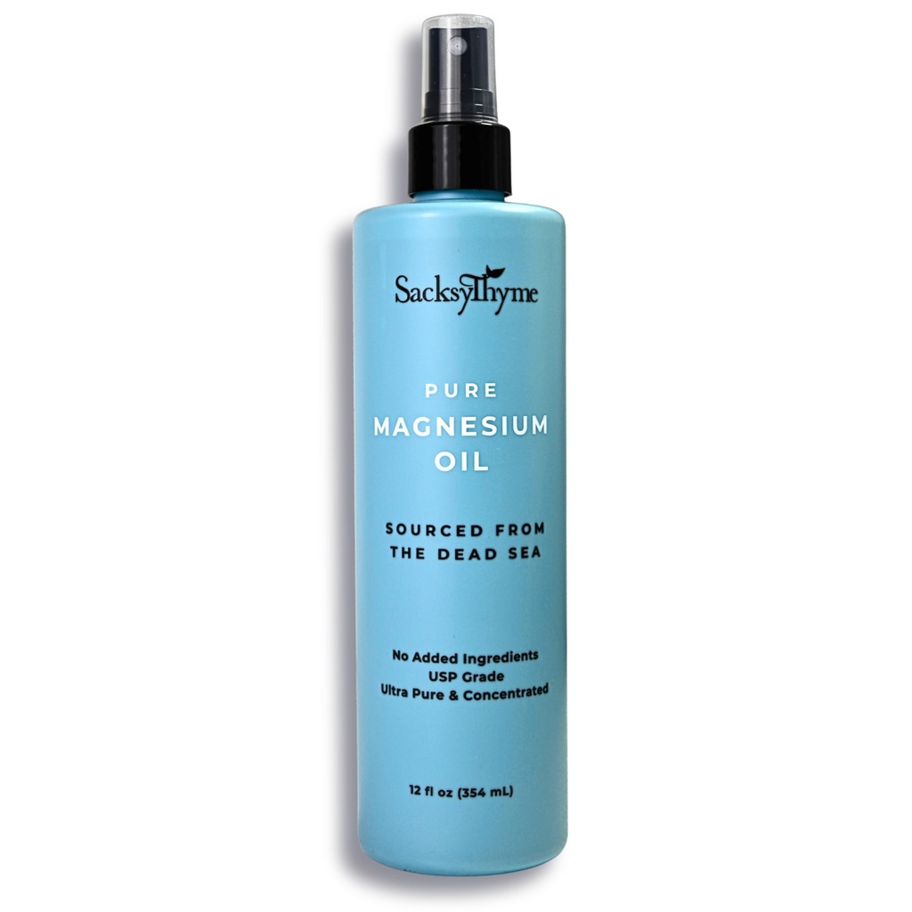 Magnesium Oil Spray for Relaxation & Sleep Support – Pure Magnesium Chloride from Dead Sea – Fast Absorbing Body Spray for Post-Workout Recovery & Nighttime Routine – Non-Greasy 12 oz