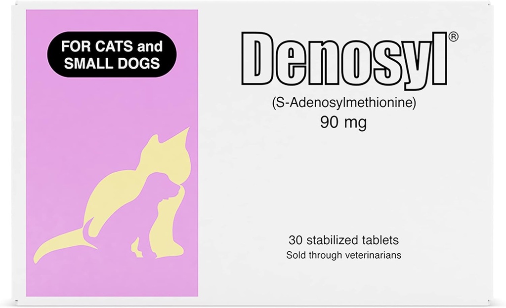 Nutramax Denosyl Leber- und Gehirngesundheitsergänzung für kleine Hunde und Katzen, mit S-Adenosylmethionin (SAMe), 30 Tabletten