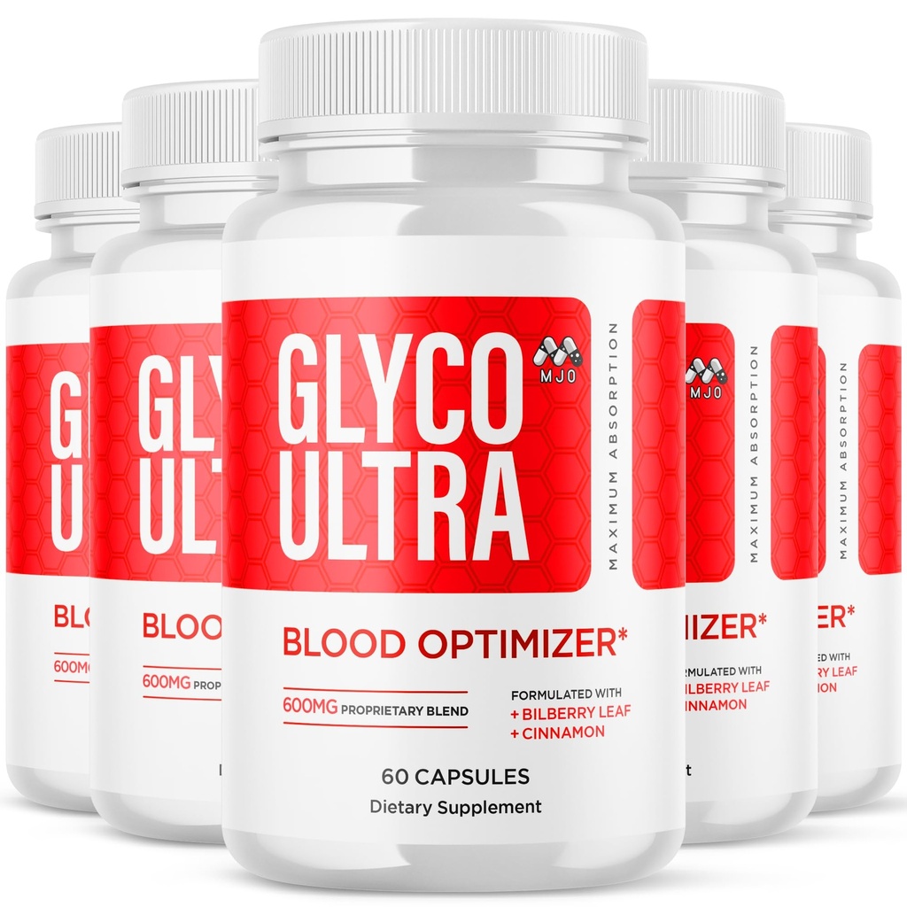 (5 Pack) Glyco Ultra Blood Optimizer Capsules, Official Glyco Ultra Blood Support Pills with All Natural Ingredients, Advance Health & Wellness Supplement with Max Strength Multivitamins(300 Capsules)