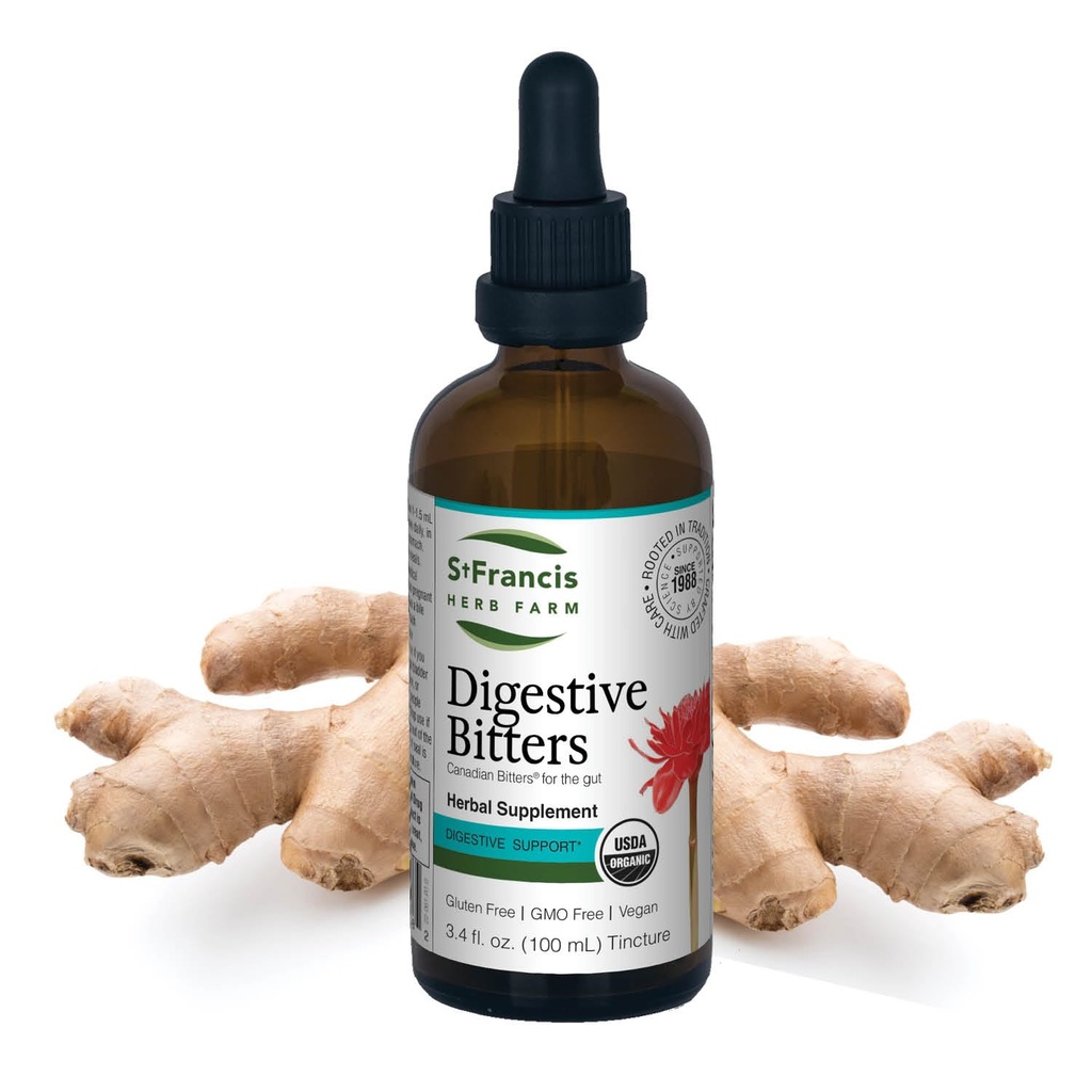 St. Francis Kräuterfarm - Digestive Bitters 100ml - Kräuter-Ergänzungen - Bio, Non GMO, Vegan, Glutenfrei, Dairy Kostenlos