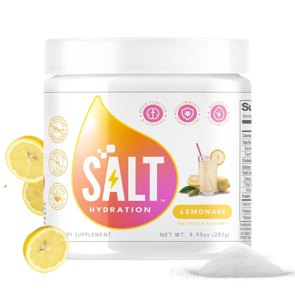 Lemonade Electrolyte Drink Mix, Naturally Flavored Powder with B Vitamins, Vitamin C, Magnesium, Zinc & Calcium, Daily Hydration Support - 9.95 oz
