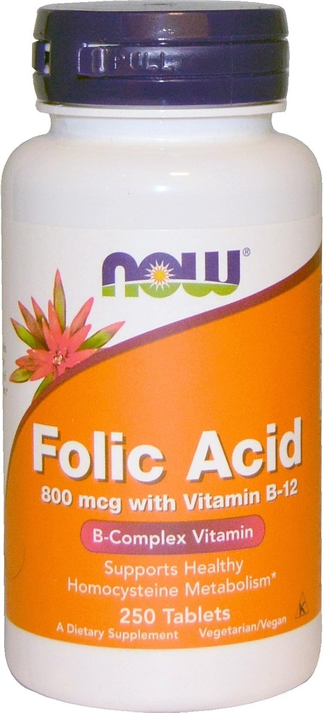 JETZT Folsäure 800mcg, 250 Tabletten (Pack von 4)