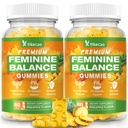2 Pack Premium Feminine Balance Gummies for Women, Pineapple Gummies for Women Ph Balance & Vaginal Health, Immune Support, Vegan, Gluten-Free, Pineapple Flavor, 120 Count