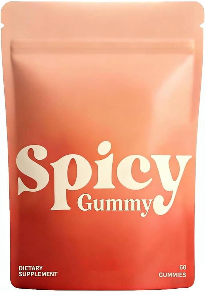 Spicy Gummy, Hot Intimacy Gummies with Chili Pepper, Support Calm, Balance and Relaxation - 60 Gummies