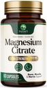 Magnesium Citrate 1000mg - High Absorption Magnesium Supplement unterstützt Muskel, Knochen, Nerve & Heart Health - Extra Strength Magnesio Complex Pillen - Non-GMO, Premium Energy Formula - 60 Kapseln