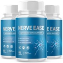 (3 Pack) Nerve Ease Capsules, NerveEase Pills with All Natural Ingredients, Advanced Overall Health and Wellness Vitamin Supplement Formula for Maximum Strength Multivitamins Support (180 Capsules)