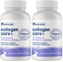 NativePath Collagen Care+, 5 Vitamin Blend with Hyaluronic Acid and Boron that Supports Collagen for Men and Women, 60 Capsules (Pack of 2)