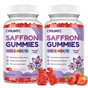 Saffron Gummies for Kids & Adults, 20-in-1 Saffron Supplements with 88.5mg Saffron Extract, B6, B12, C, D3, Magnesium for Calm, Focus, Nerve, Sugar Free, Vegan, Non-GMO - Strawberry Flavor, 120 Counts