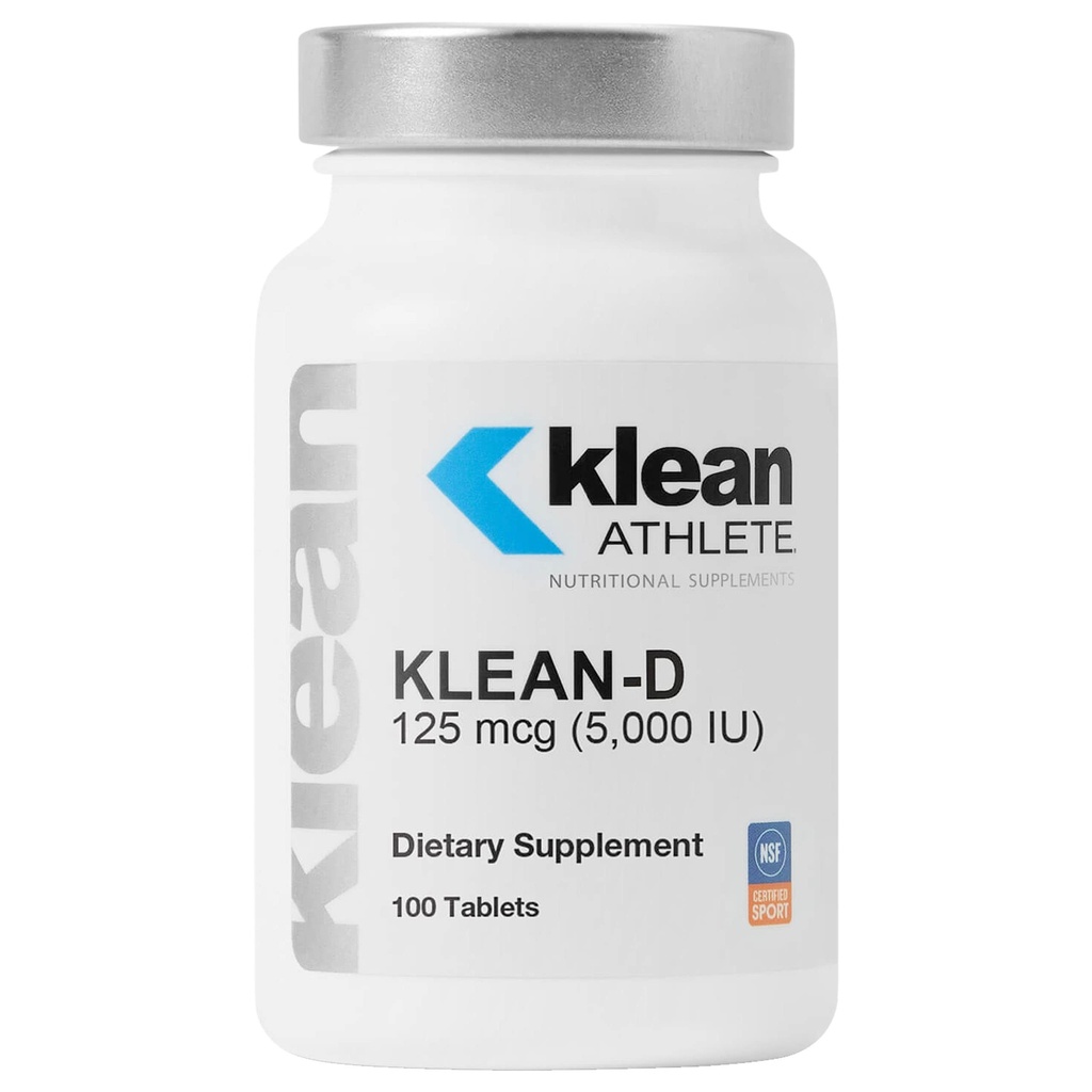 Klean Athlete Klean-D | 5000 IU of Vitamin D3 to Support Immune Health, Muscle Recovery, Calcium Absorption, and Bone Strength | NSF Certified for Sport | 100 Tablets
