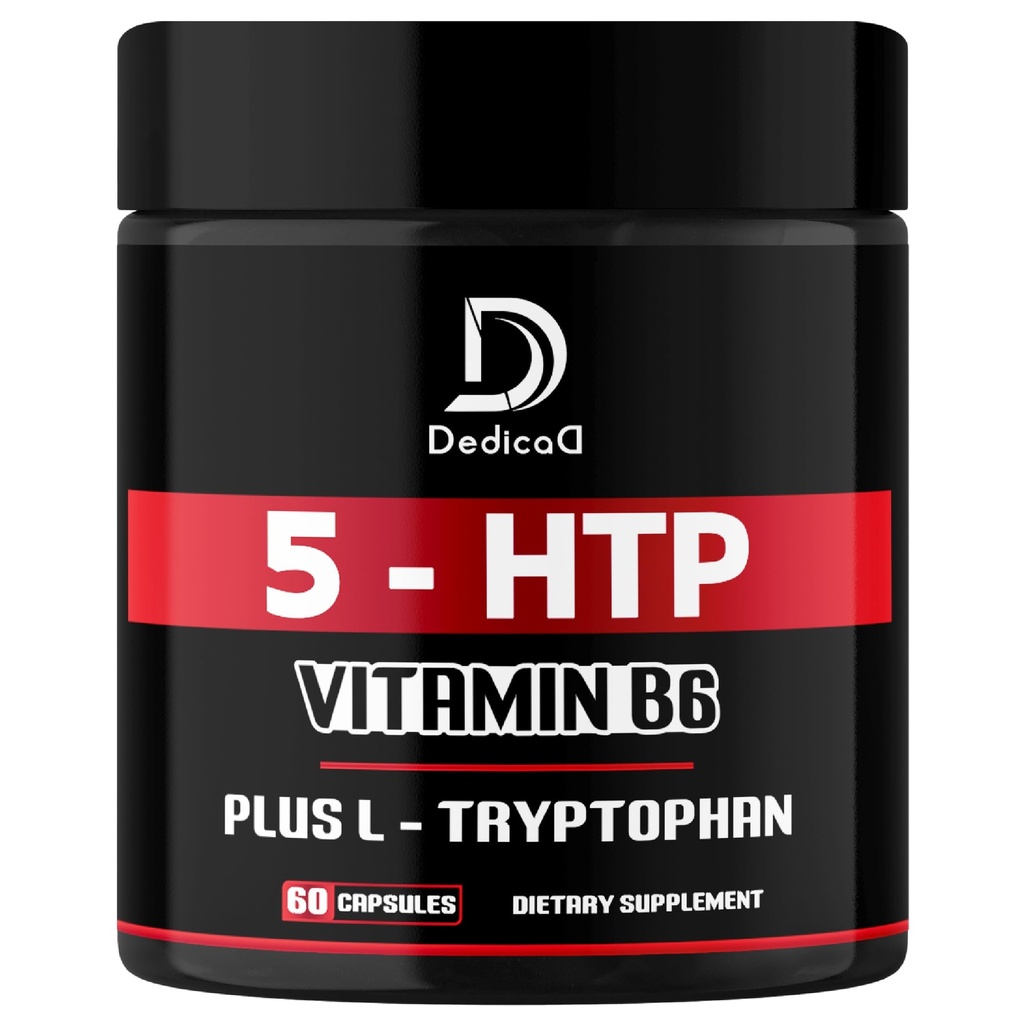 5 HTP Supplement 1010mg - 60 Kapseln - 3in1 Kombiniert mit Vitamin B6, L-Tryptophan - Komfortable Stimmung, Gehirngesundheit, Körpermanagement und Immunsystemunterstützung