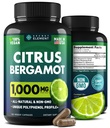 Citrus Bergamotte Extrakt 1000mg - Citrus Bergamotte Ergänzung für Herz, Immunsystem Unterstützung und gesundes Aging - Reine, Vegan Bergamotte Kapseln