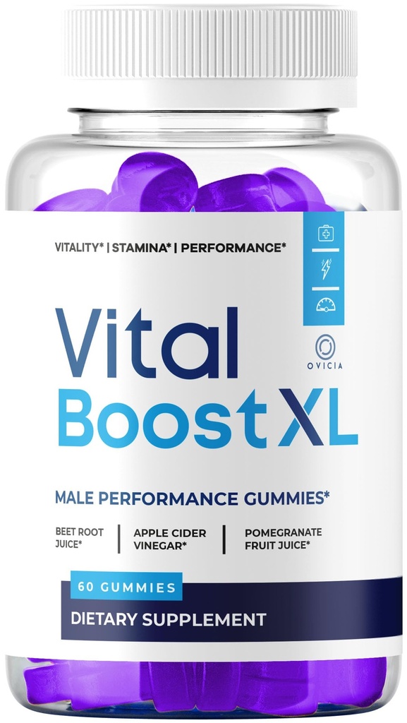 Vital Boost XL Gummies - Official VitalBoost XL Gummys Advanced Premium Formula Maximum Strength, All Natural Ingredients Vitamins for Overall Health & Wellness, 60 Gummies for 1 Month