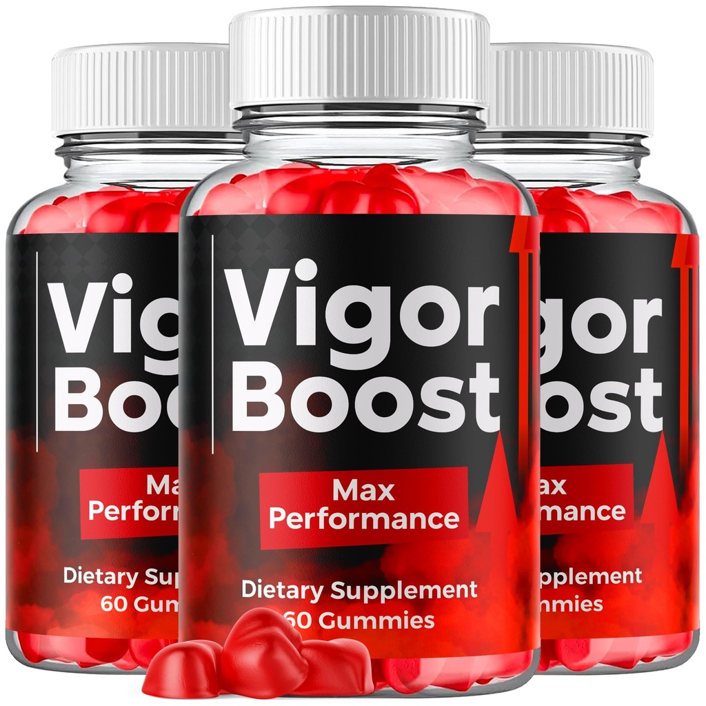 (3 Pack) Vigor Boost Gummies for Men, VigorBoost Male Support Gummys with Natural Ingredients, Advanced Vigor Boost Maximum Strength Premium Vitamin Gummy for Men's Health and Wellness (180 Gummies)