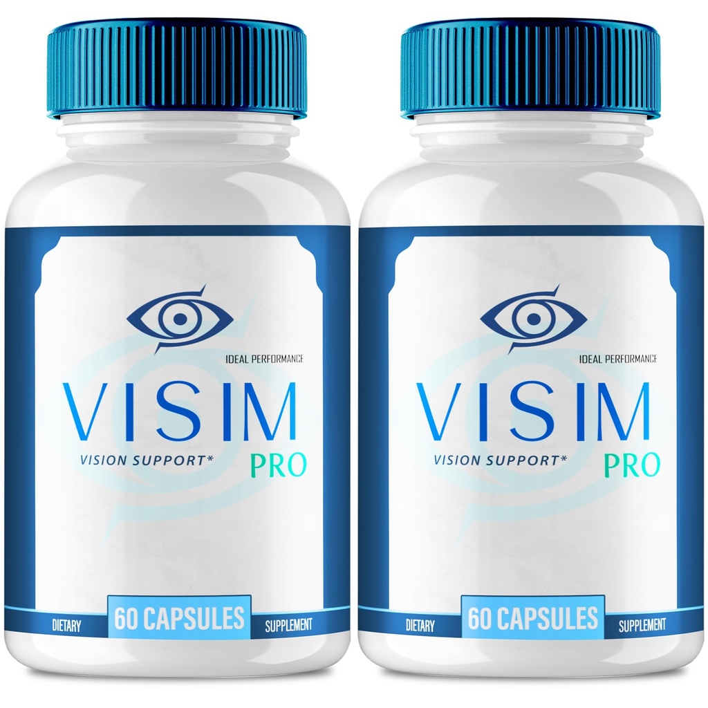 Visim Pro Vision Support, Official Visim Pro Eye Health Supplement Capsules - Extra Strength All Natural Visi mPro for Visual Wellness & Crystal Clear Vision, Eye Vitamin Pills Reviews (2 Pack)