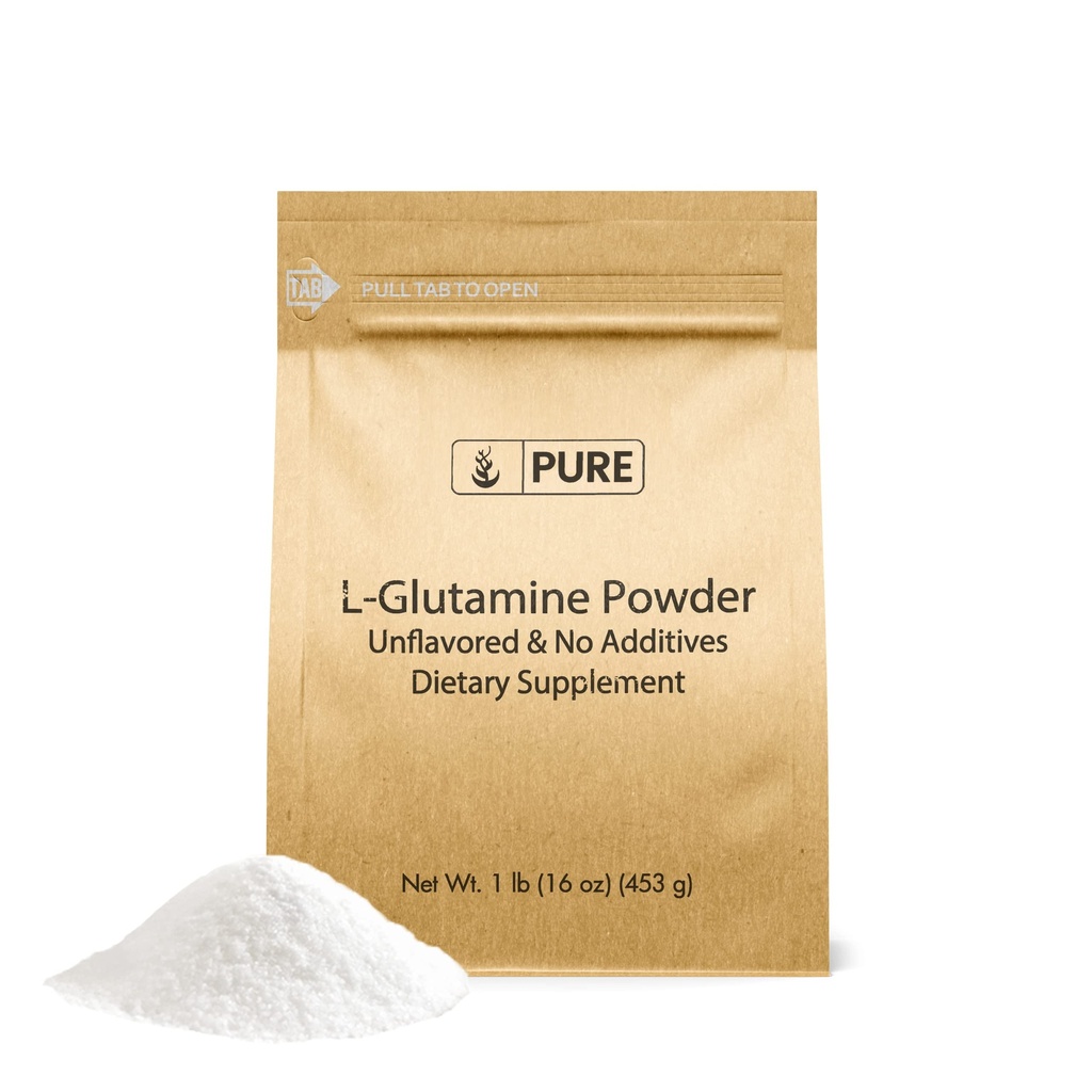 PURE ORIGINAL INGREDIENTS L-Glutamine (1lb) Alpha-Amino Acid Supplement Powder, Lab-Verified