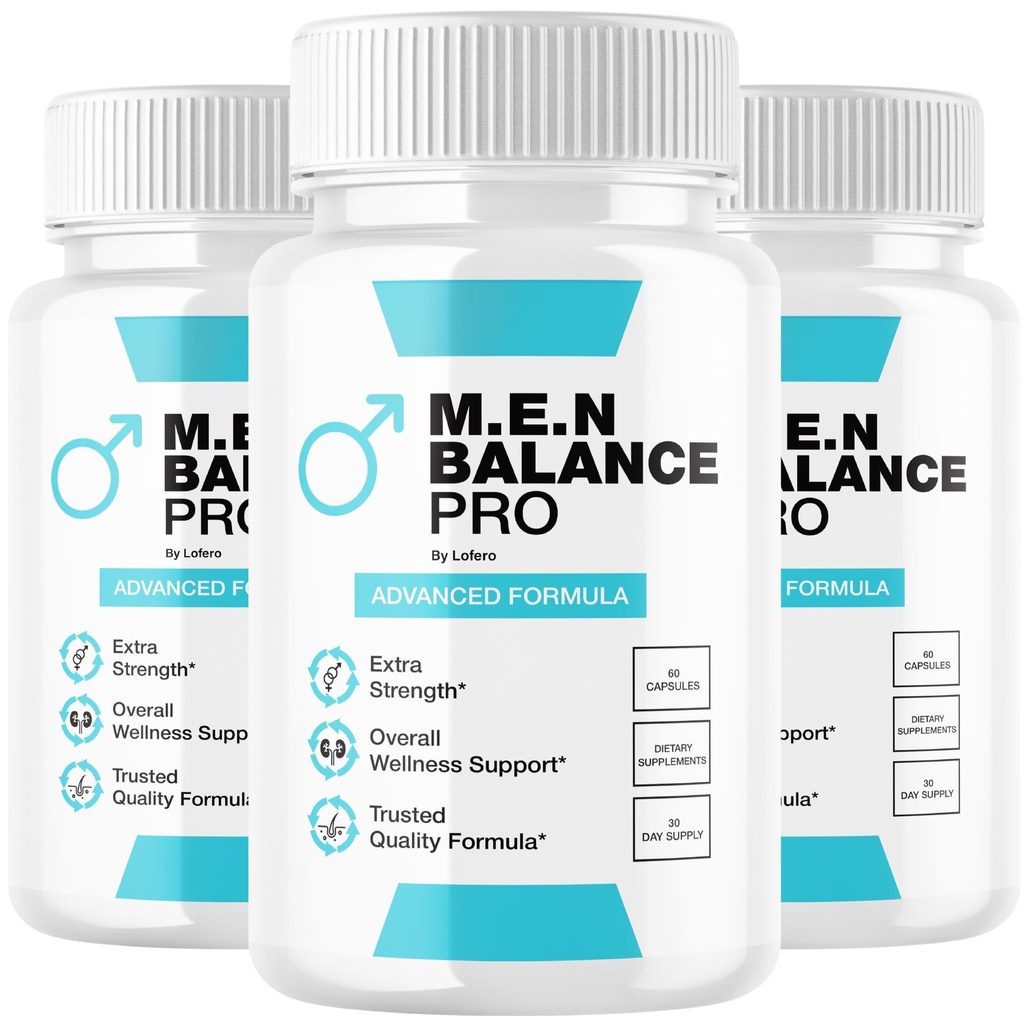 (3 Pack) Men Balance Pro Capsules, M.E.N Max Triple Action Formula Capsulas Pills Mens Multivitamins Premium All Natural Advanced Maximum Strength Health Wellness Supplement Support Reviews (180 ct)