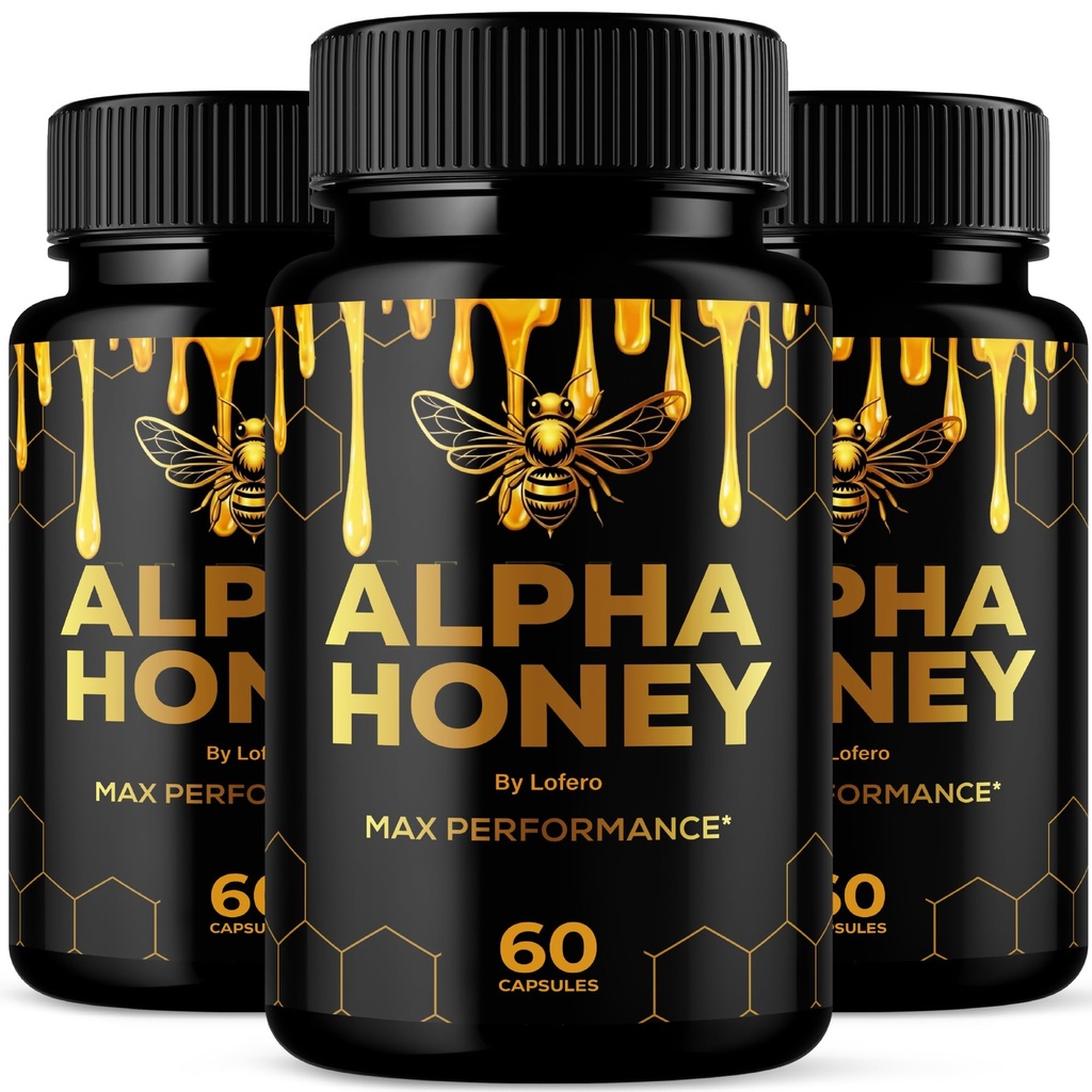 (3 Pack) Alpha Honey Capsules with Advanced Maximum Strength AlphaHoney Performance Supplement for Men Stamina Pills Premium Natural Ingredients Overall Health & Wellness Capsulas Pastillas (180 ct)