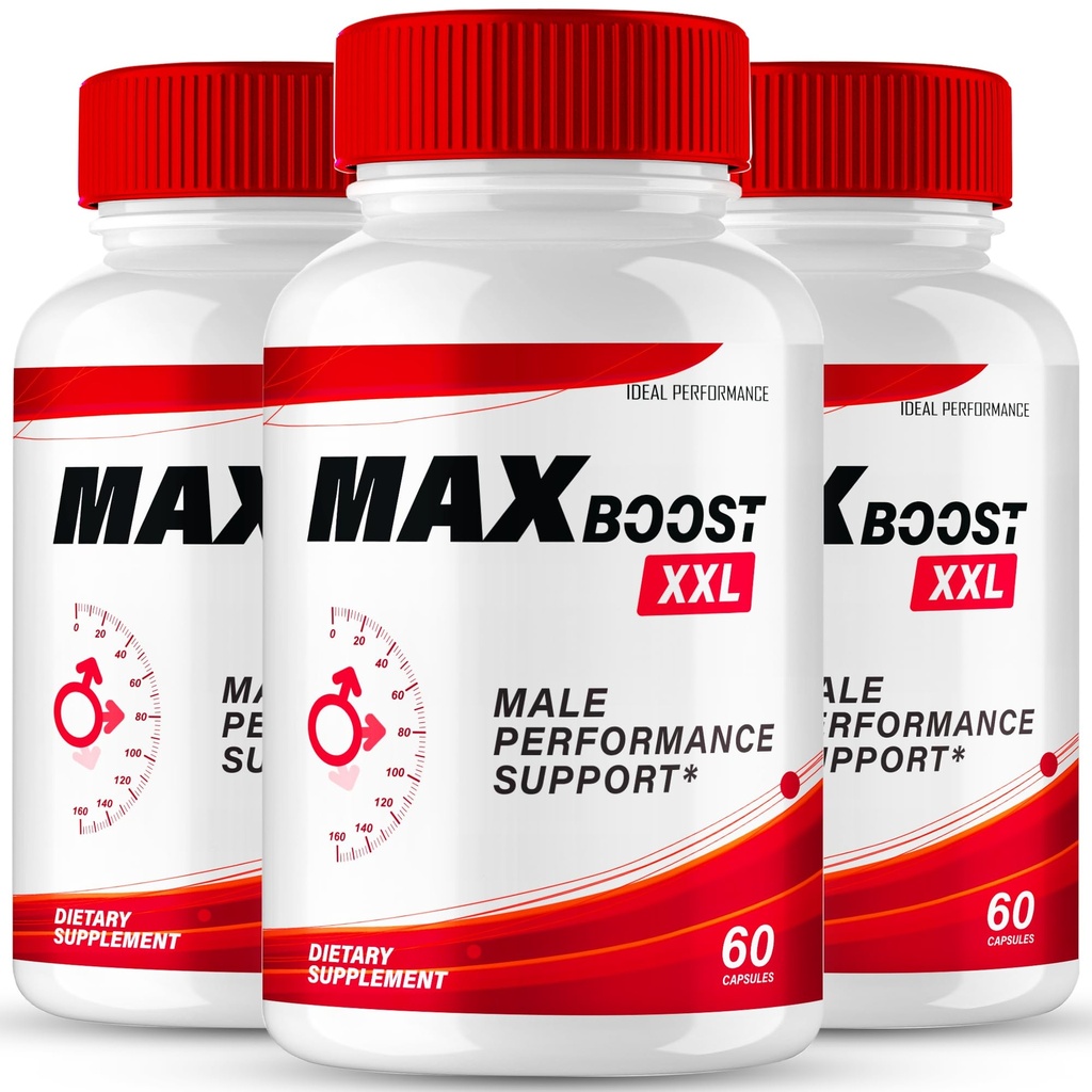Max Boost XXL Capsules, Official Max Boost XXL Supplement Pills for Men - Maximum Strength Performance, All Natural Support for Overall Health & Wellness, Advanced Max BoostXXL Reviews (3 Pack)
