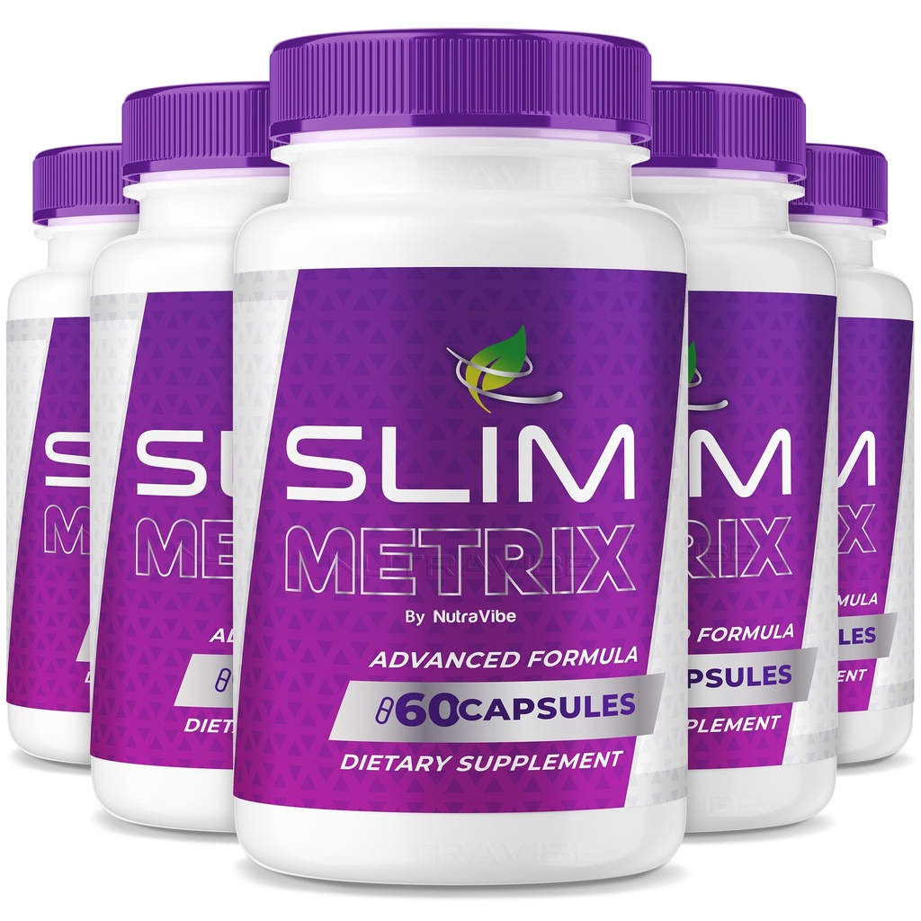 (5 Pack) SlimMetrix Capsules – Premium Energy and Metabolic Support Formula | Natural Supplement for Balance, Digestion & Healthy-Looking Shape | Easy-to-Take Pills, Official Review (300 Capsules)